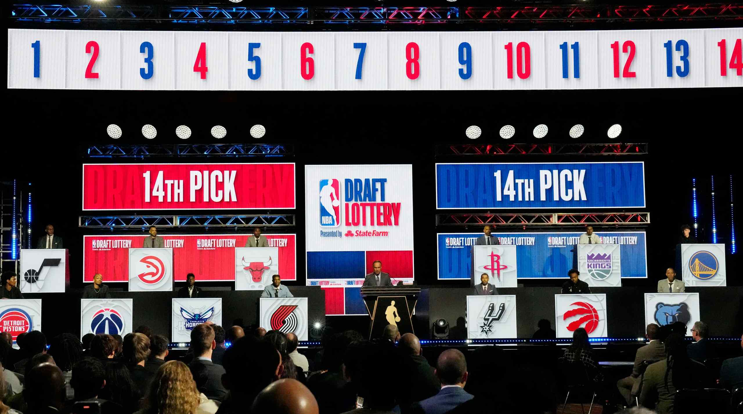 An image from the NBA draft floor.